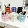 Macaron Color Pen Holder Cloud Pleat Design Pencil Holder Soft Satin Compact Desktop