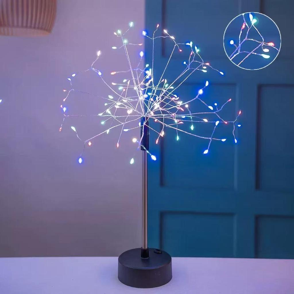 Copper Wire Fireworks Desk Lamp - Dandelion Starry Light, Warm Indoor Decoration, Birthday & Christmas Gift