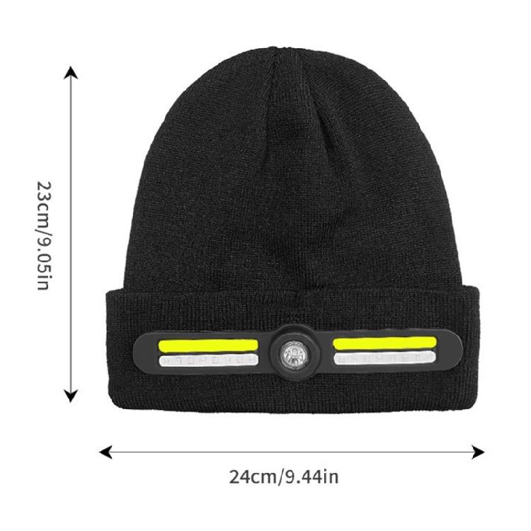 Easy To Clean Removable LED Lamp Knit Hat Rechargeable Outdoor Headlamp Cap For Enthusiasts Night Event And Family Use