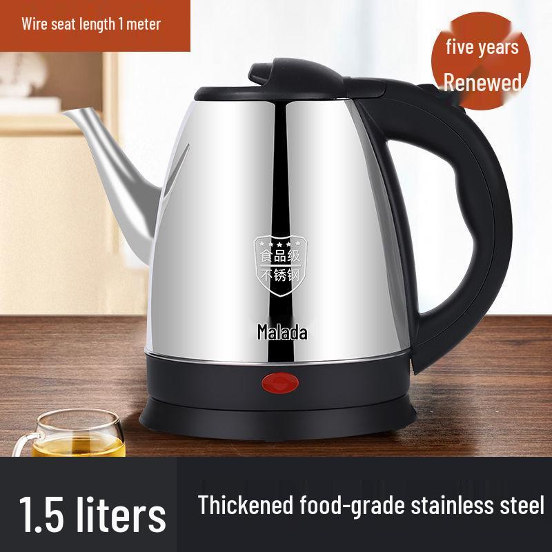 Malata Long Spout Electric Kettle – Automatic Shut-Off, Anti-Dry Protection, Ideal for Tea Brewing.