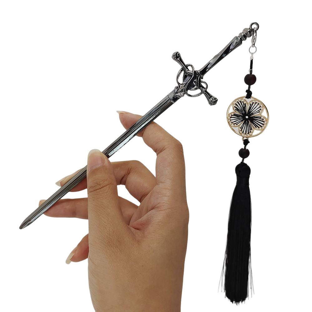 

Китайский стиль ретро заколка для волос подвеска меч сплав китайский ханьфу кисточка аксессуары для волос новая заколка модные аксессуары.