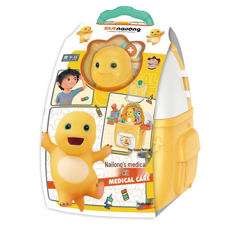 Licensed Mochachiu Naughty Dragon Playset: Medical, Care, House, Supermarket, Backpack - Kids' Toy Gift Set