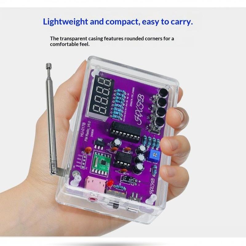 Diy Fm Radio Electronic Kit 87-108Mhz Adjustable Frequency Digital Display Soldering Project Practice Solder Rda5807S