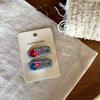 Nian Nian Blue Retro Fabric Hair Clip - Gentle On Hair, Korean Style, Handmade BB Accessory