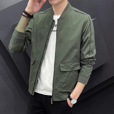 Herbst- und Winter Herrenjacke Koreanische Version Mode Slim Jacke Jugend Baseballkragen Kleidung Lässig auf Kleidung