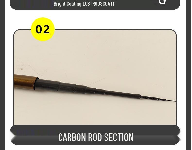 Ultra-Sensitive 43cm Carbon Telescopic Fishing Rod - Lightweight, Compact, and Retractable