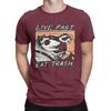 T-shirt Homme Raccoon Graphique Live Fast Eat Trash T-shirt Casual Manches Courtes Col Rond Coton 4XL Vêtements