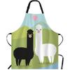 MaJiang Tiles Chef Apron 27 X 31 Inch Bamboos Dots Characters from 1 To 9 and Honors Mahjong Non-Pilling Bib Apron for BBQ Grilling Gardening with