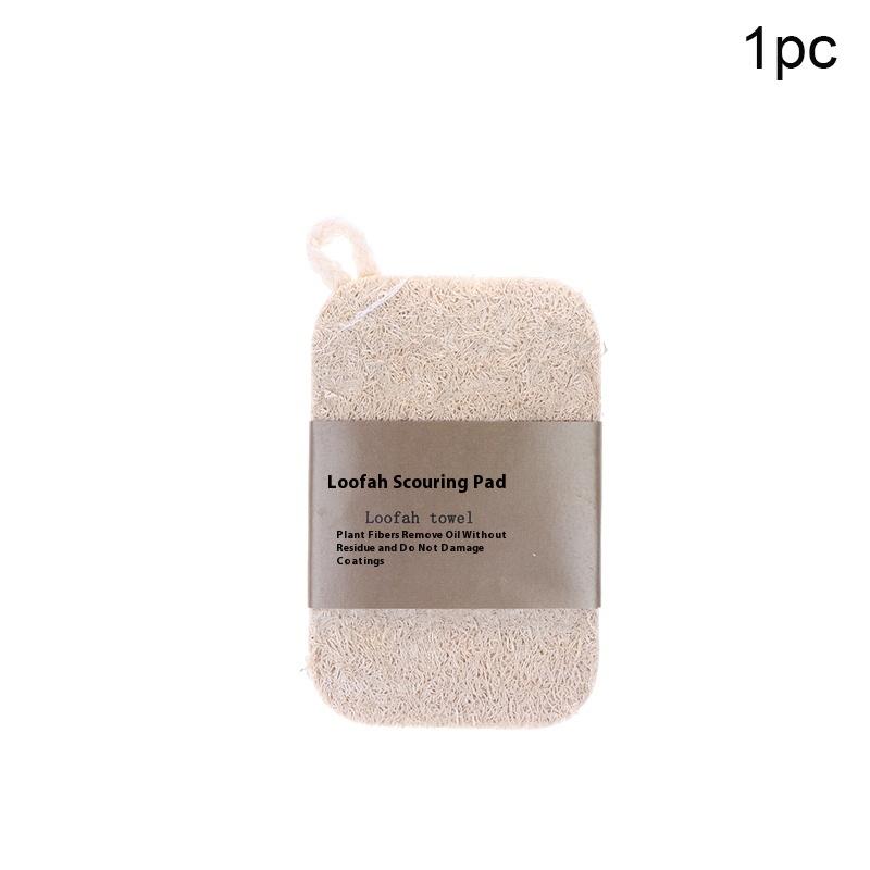 

1/5/10Pcs Natural Loofah Sponge For Kitchen Cleaning Biodegradable For Kitchen Cleaning Removal Scouring Pads 1Pcs