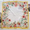 Spring and Summer Graffiti Flowers 71 * 71 Square Scarf Travel Sunscreen Headscarf Practical High-end Scarf for Mother