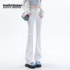 Women's High-Waisted Slim-Fit Flared Denim Trousers