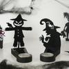 Black Halloween Candle Holder Multi-shape Iron Terror Shadow Projection Candlestick Party Supplies Halloween Decoration