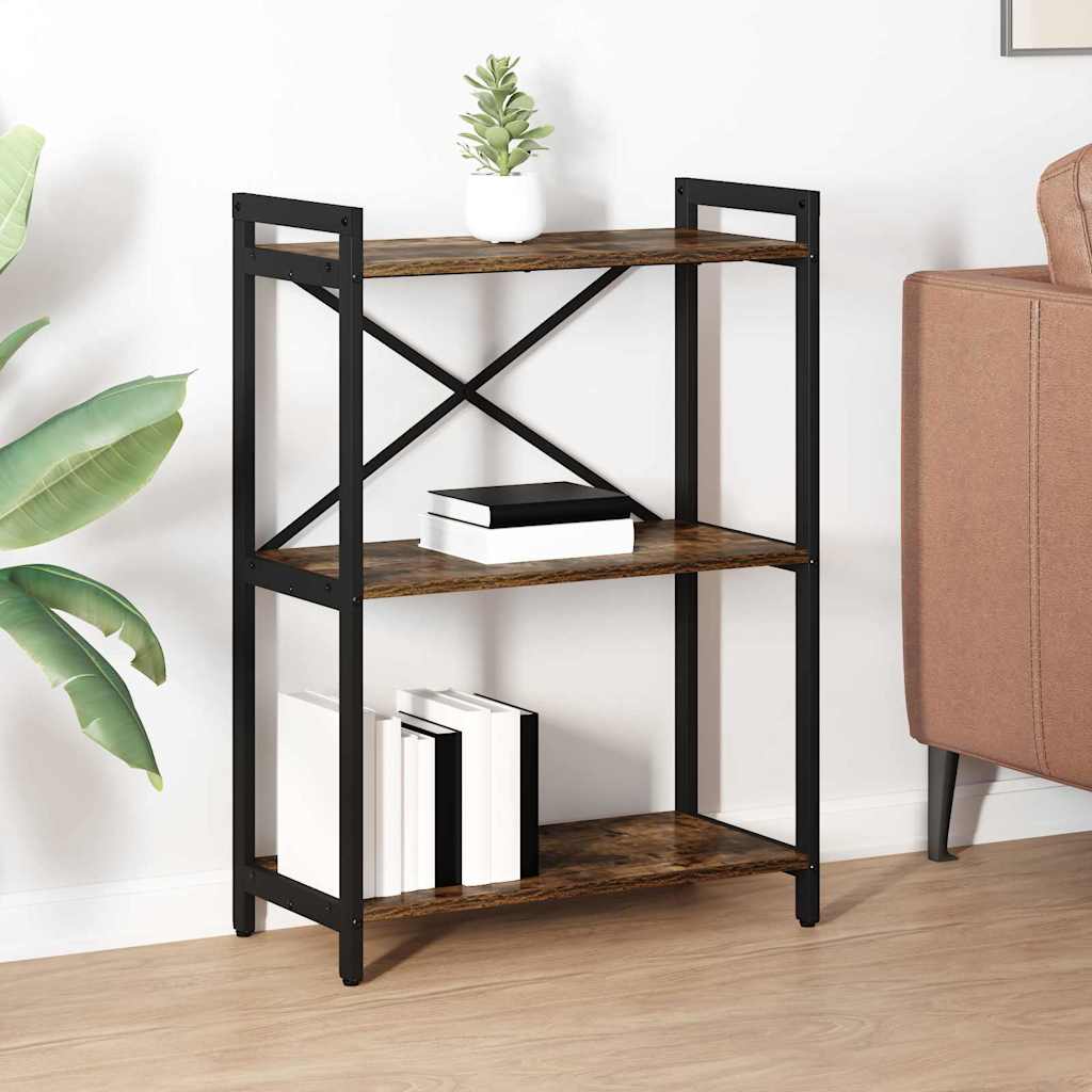 Bookshelf Smoked Oak 60 X 30 X 85 Cm Engineered Wood