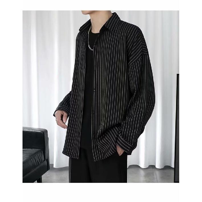 Striped Shirt For Men And Women In Spring And Summer 2024, High-End Trend Long Sleeved Shirt, Casual Thin Student Versatile Jacket
