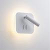 Bedroom Beside Wall Lamp LED Wall Light With Switch Reading Light Adjustable Lighting Angle Iron+Aluminum+ Acrylic AC90-260V