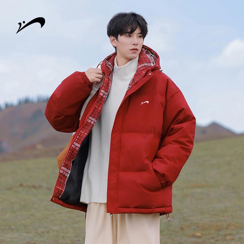 ERKE Men's Hooded Loose Winter Warm Padded Jacket