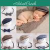 Newborn Cap Peaked Cute Baby Beanie Hat Bow Tie Photo Photography Prop Baby Boys Girls Bear Caps