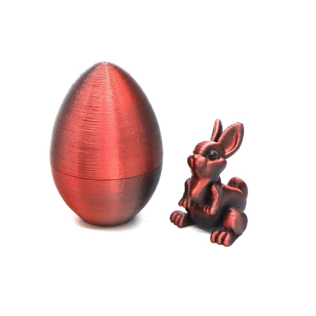 Easter 3D Printed Rabbit & Egg Ornaments - Movable Model Toys