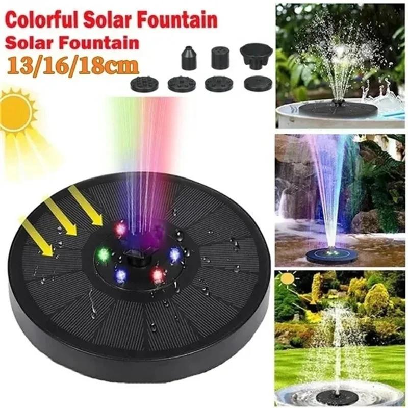 Mini-Solarbrunnenpumpe Energiesparend Pflanzenbewässerung Bunter Solarbrunnen Solarpanel Vogeltränke Brunnen Garten Außenbereich