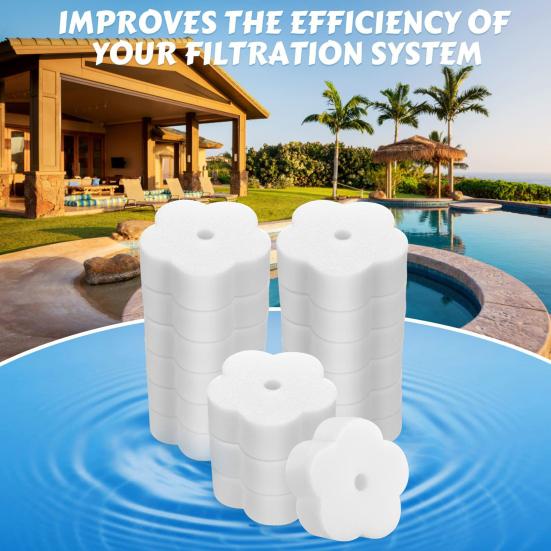 10Pcs Pool Sponges Oil Absorber Pool Scum Sponge Floating Grease Remover Sponge for Swimming Pool Hot Tub Spa Removes Scum Dirt Grease