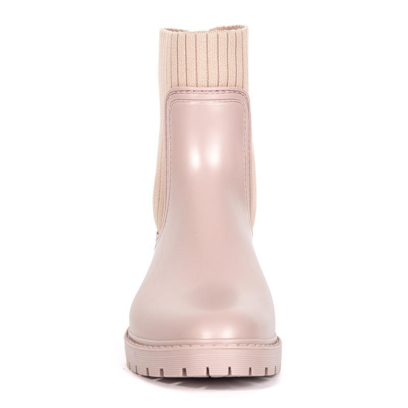 Rain Shoes Women's Pink Fashion Rain Shoes Boots Adult Water Boots Medium Tube Water Shoes Waterproof, Non-slip and Rain Boots Adult