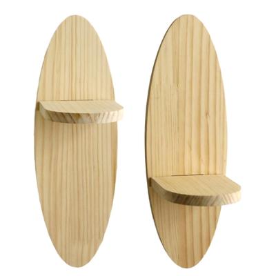 Elegant Oval Shape Wooden Wall Mounted Shelf for Displaying Books or Plant Floating Shelf Organization Storage Rack