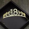 18th Birthday Gifts Princess Crown Headband Crystal Wedding Crown Hairband Women Headwear Hair Decor Fashion Accessories
