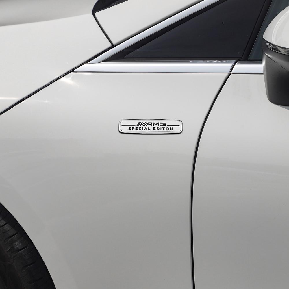 Car Trunk Aluminium Badge Emblem Fender Rear Body Sticker For Mercedes Benz A B C E Class AMG W124 W169 W176 W212 W204 W205 W210