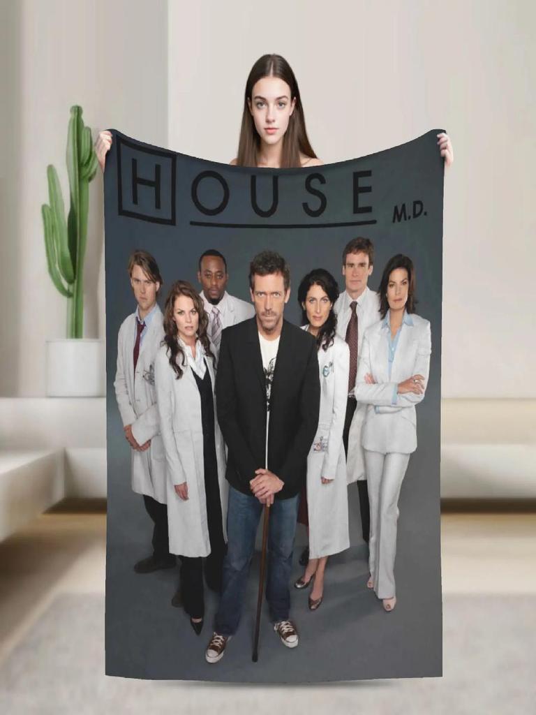 Doctor House Drama Soft Blanket Child Plush Bedding Throws Street Trend Couch Chair Flannel Bedspread Sofa Bed Cover