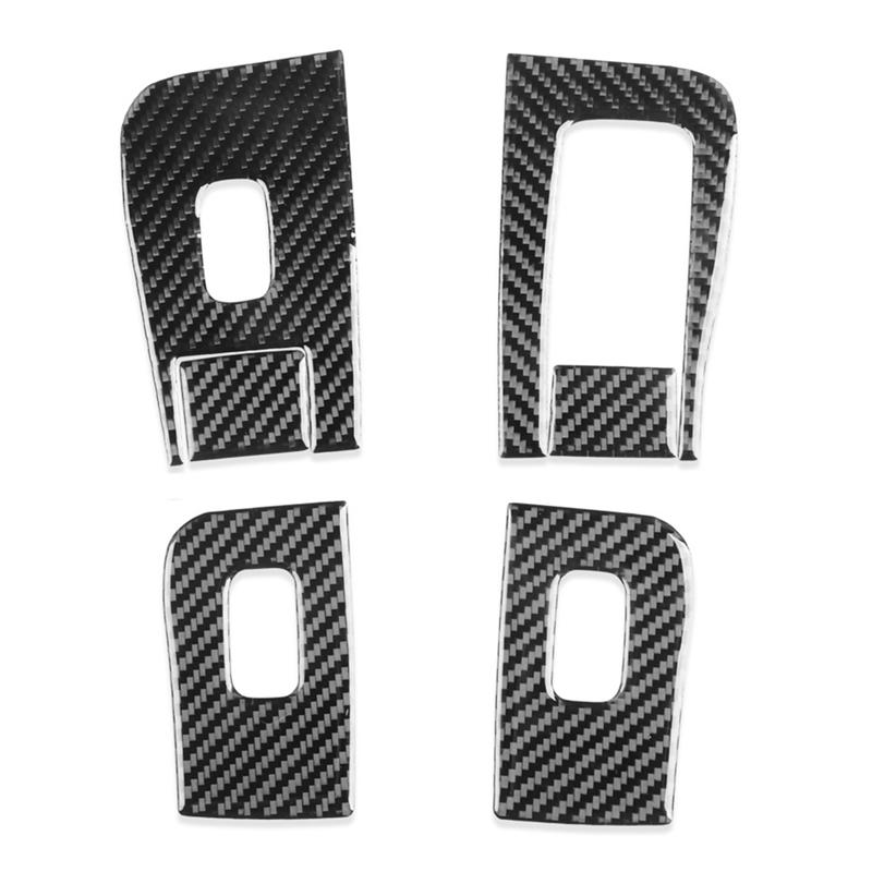Soft Carbon Fiber For Tesla Model 3 Highland 2024 Car Window Lifter Switch Cover Trim Sticker Interior Accessories Carbon Fiber RHD