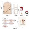 Tooth Box Baby Gift Dollhouse Mini Home Decorations Wood Fairy Elf Door Baby Room Wall Decoration Craft Ornaments Commemorative