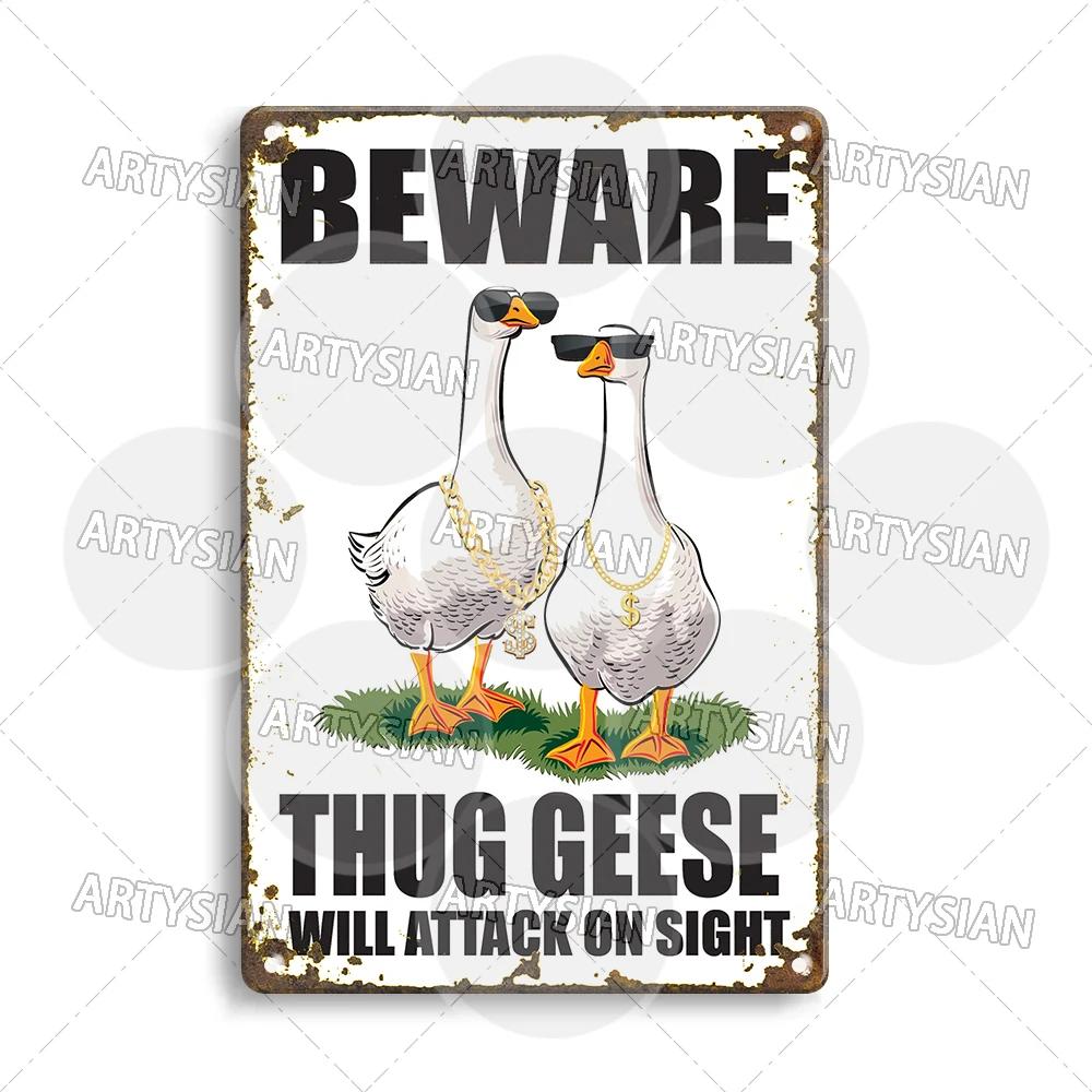 Farmhouse Funny Animal Sign Farm Property Protection Plaque Bear Warning Snake Hamster Guinea Pig Chicken Cat Rooster Goose Goat