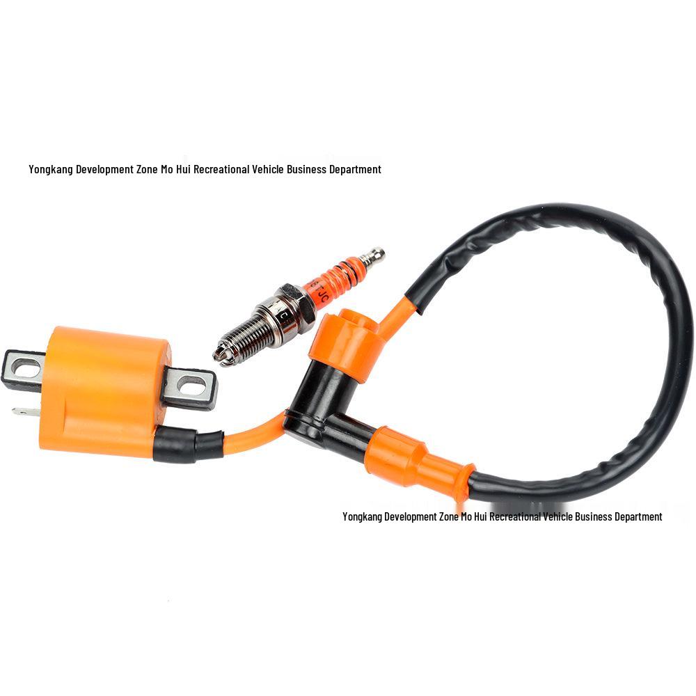 Orange High-Voltage Coil & D8TJC Spark Plug for CG 150/200/250 ATV Off-Road Vehicle