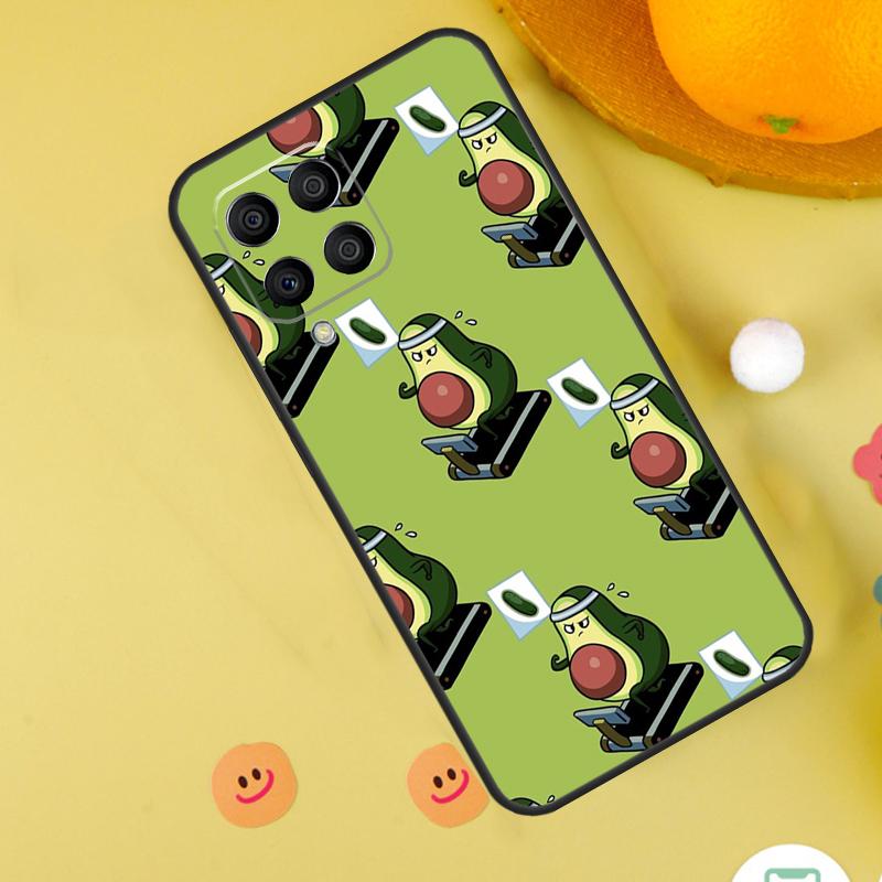 Cute Cartoon Avocado Fitness Case For Samsung Galaxy M31 M32 M12 M52 M21 M15 M55 M56 M36 M16 M06 M13 M33 M53 M14 M34 M54