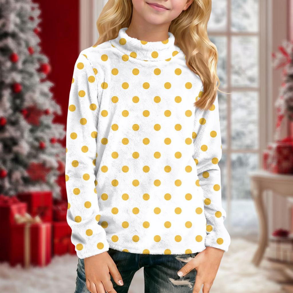 Dziecięce codzienne bluzki z długim rękawem z nadrukiem