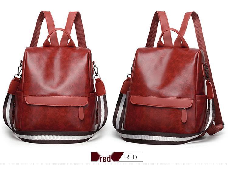 2025 Women's High-End Korean Versatile Backpack - Fashionable, Large Capacity, Retro Casual School Bag