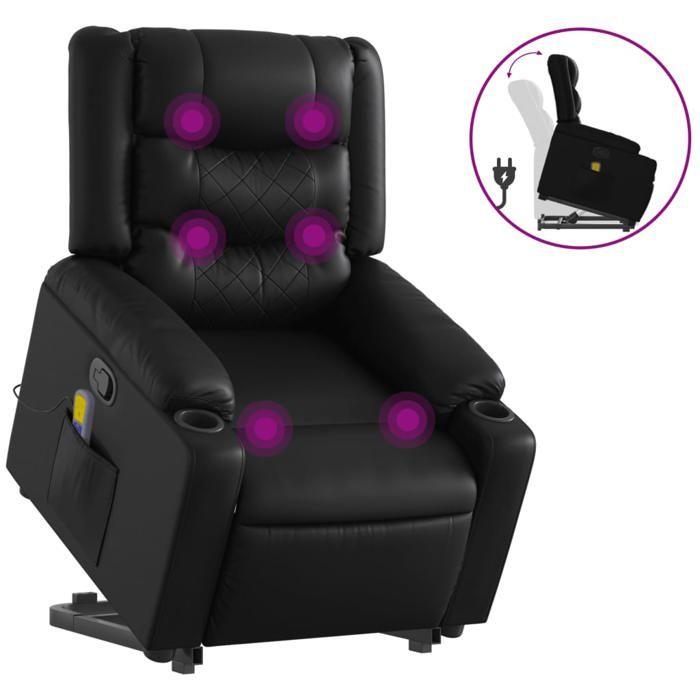 VidaXL Reclining Massage Armchair, Relaxation Chair with Adjustable Backrest and Footrest, Living Room Seat 3206555