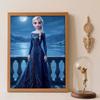 Diamond Art Painting Kit – Elsa Blue Gown Sparkling Craft, Home Wall Decor, Handmade Gift