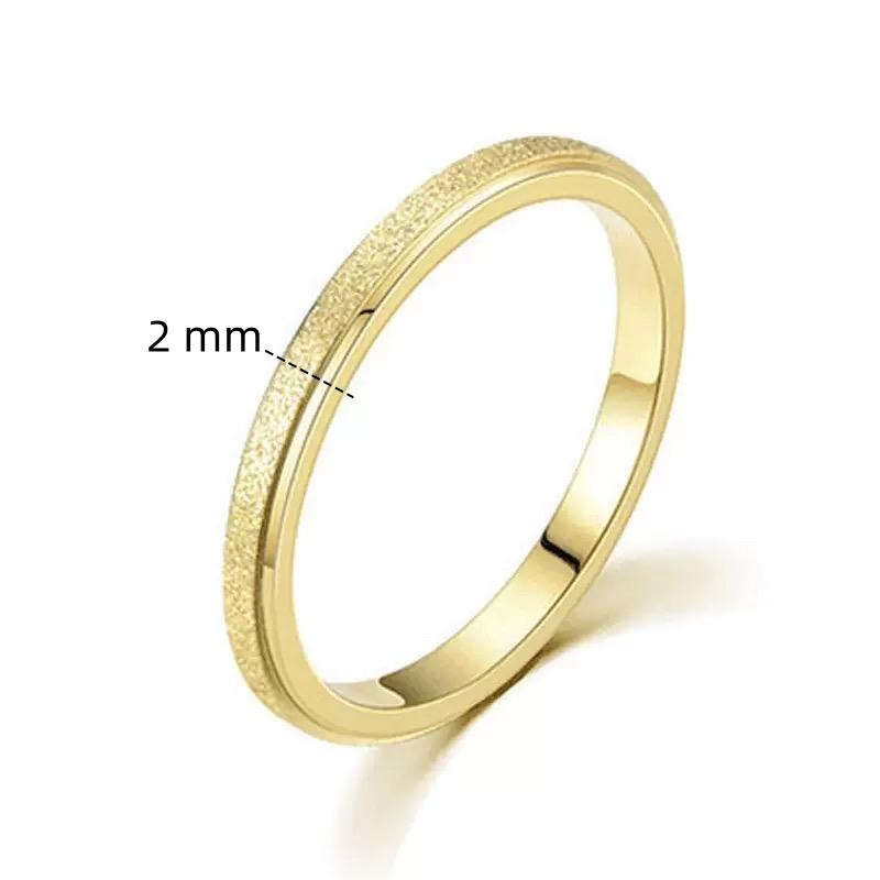 1-2mm Thin Stackable Ring for Women Stainless Steel Gold Plated Plain Wedding Band Comfortable Fit Size 5-10# Fashion Jewelry