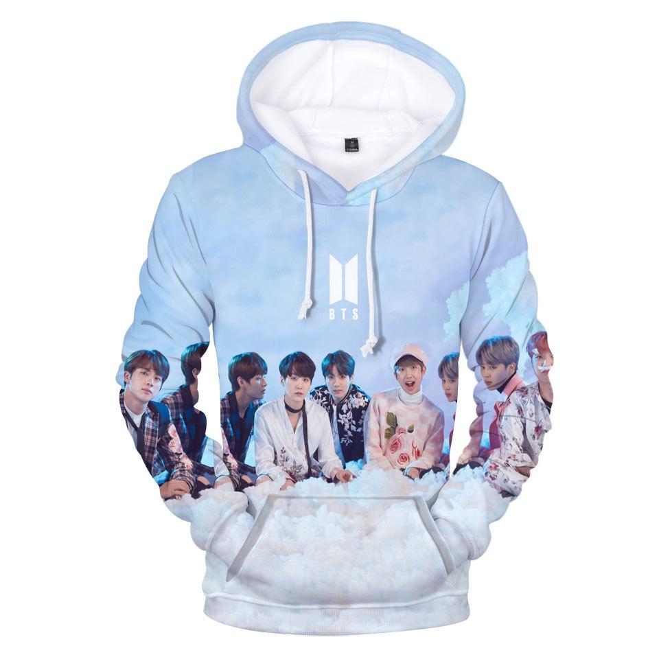 Premium Quality Bts Printed Sweatshirt Hoodie Featuring Face Yourself Design For Fans