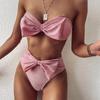 Dámské plavky jednobarevné flitrované sexy bikiny jednodílné plavky Plážové plavky