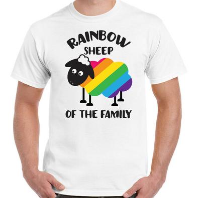 RAINBOW SHEEP LGBT Gay Pride LGBTQI Love Peace Rovnost rodiny Unisex tričko