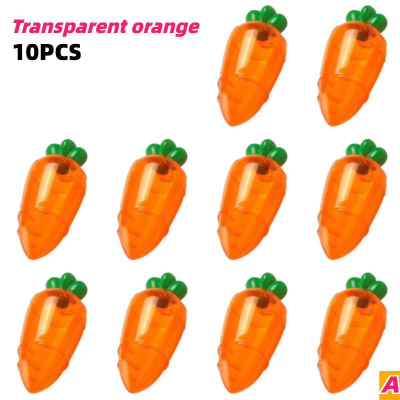 10pcs Carrot-Shape Party Table Centerpiece Plastic Fillable Carrot-Shape Container with Lid Easter Carrot Snack Gift Box Wedding
