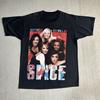 Вінтажна футболка з графікою Spice Girls, футболка з принтом поп-гурту 90-х, чорна, унісекс