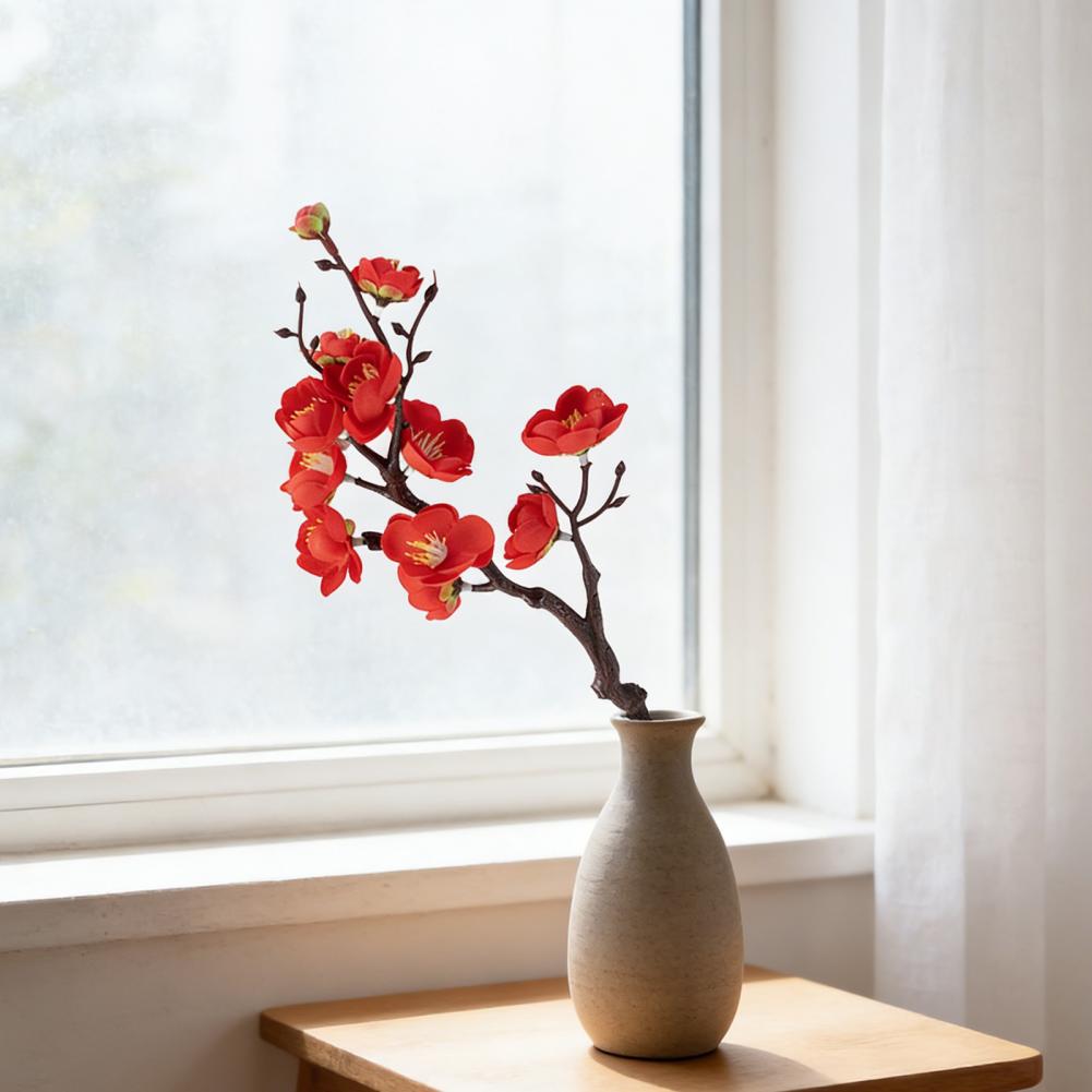 Maintenance-free Flowers Artificial Wintersweet Picks Uv Resistant Faux Plum Blossom Stems Indoor Outdoor Garden Decor Wedding