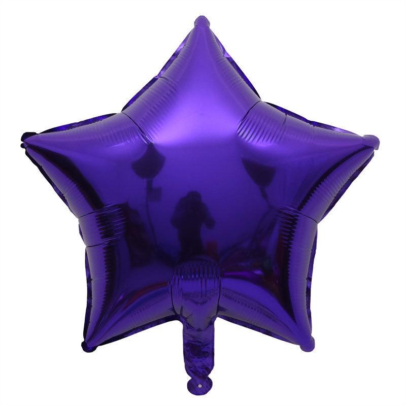 18 Zoll Einfarbig Pfirsichherz Pentagramm Ballon Geburtstag Hochzeitsfeier Dekoration Stern Aluminiumfolie Gas