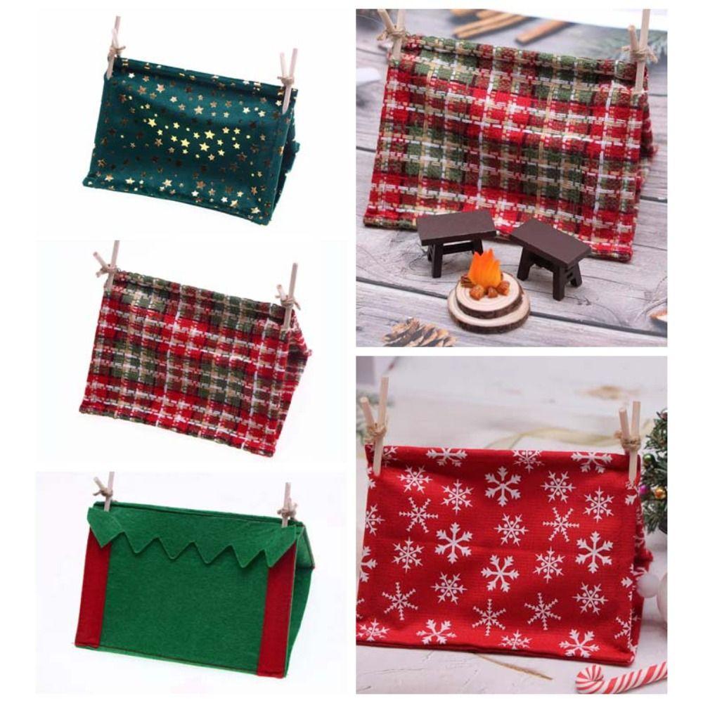 Weihnachtsdeko Puppenhaus Zelt Simuliertes Outdoor Miniaturzelt Modell Puppenzubehör