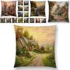 Elegant Cotton Linen Cushion Cover With Invisible Zipper For Easy Cleaning