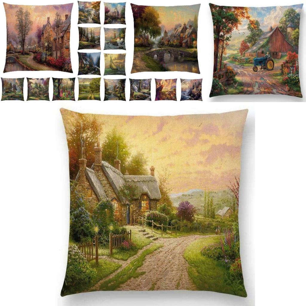 Elegant Cotton Linen Cushion Cover With Invisible Zipper For Easy Cleaning