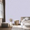 Checkerboard Wallpaper in Blue and Light Gray for Living Room and Bedroom 50x1000